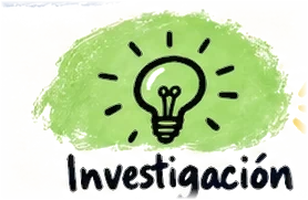 Investigación, bombilla ilustrada sobre pincelada verde